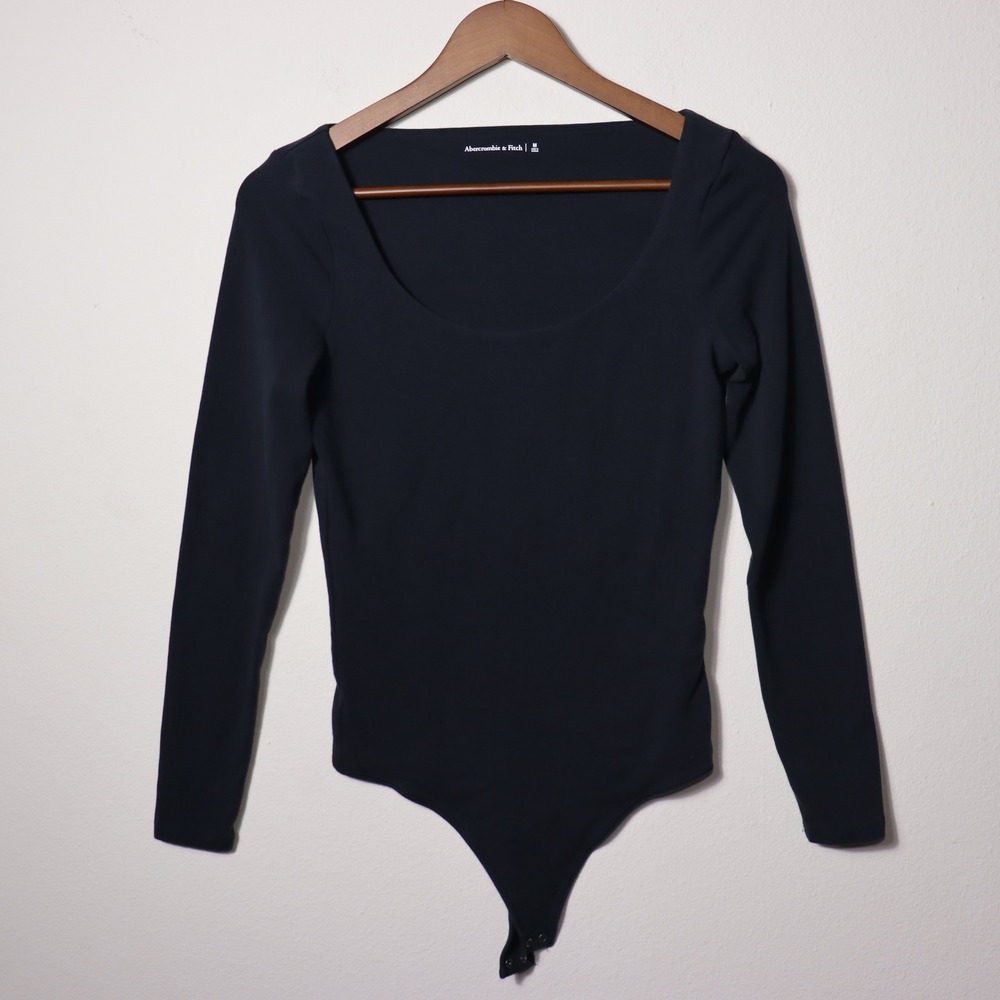 Abercrombie & Fitch Long Sleeve Scoop Neck Bodysuit - Picture 1 of 6